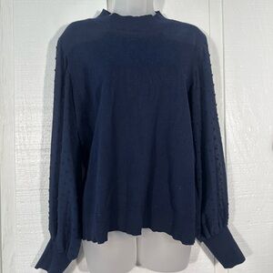 CeCe Women’s Navy Long Sleeve Sweater Size Large EUC